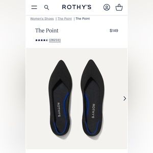 Brand new Rothy’s ‘The Point’ flats Size 9.5!